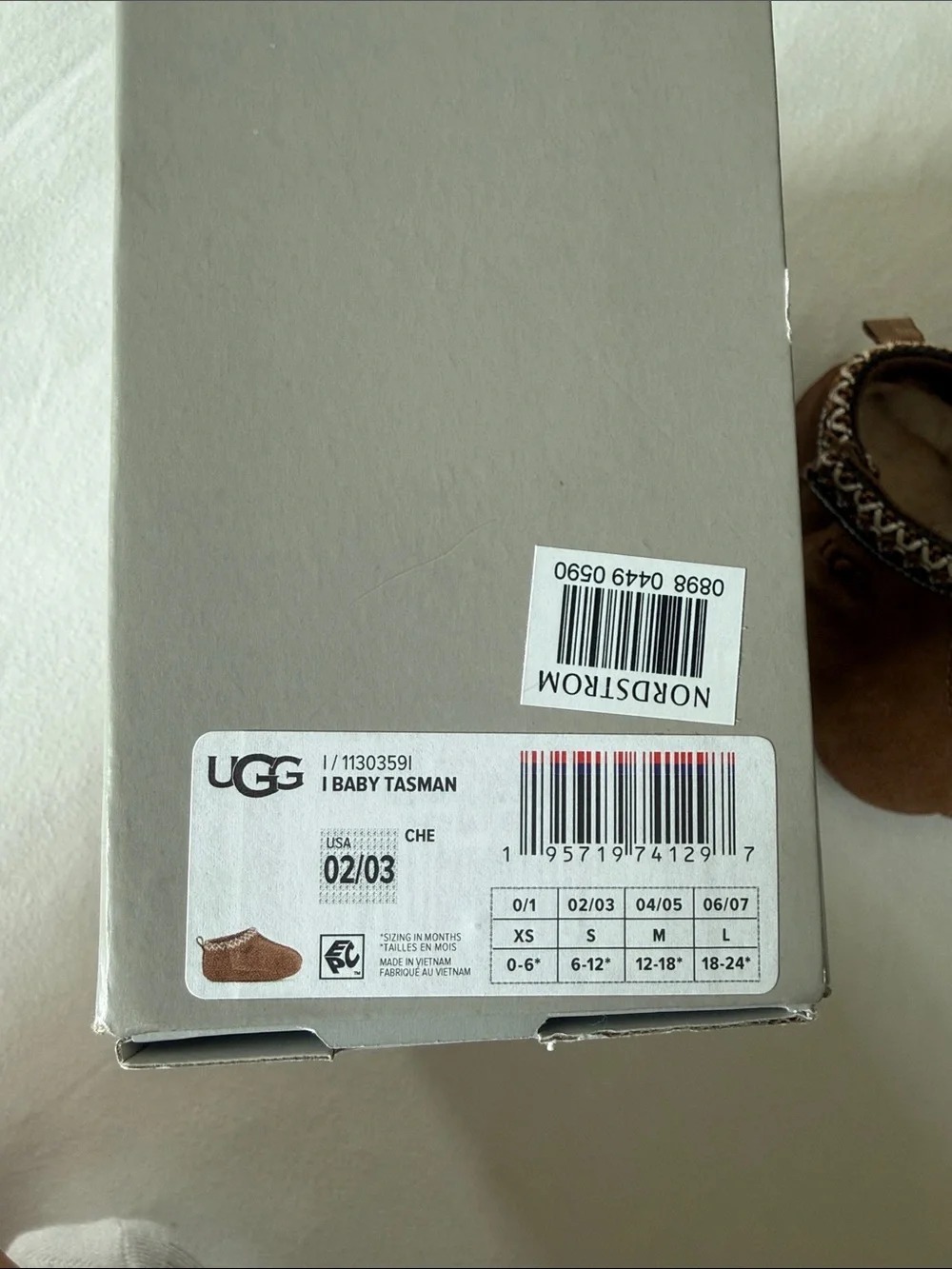 UGG Kids (Baby) Tasman Chestnut Slippers Size 02/03